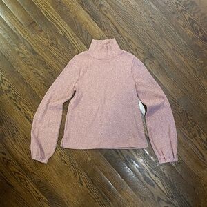 Madewell pink long sleeve turtleneck, XS